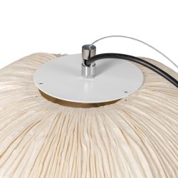 Beige paper-metal ceiling lamp 62.50 x 62.50 x 20 cm