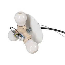 Beige paper-metal ceiling lamp 62.50 x 62.50 x 20 cm