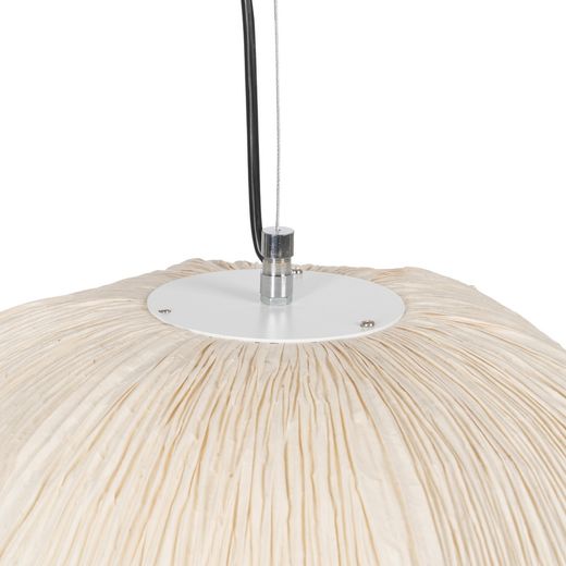 Beige paper-metal ceiling lamp 62.50 x 62.50 x 20 cm