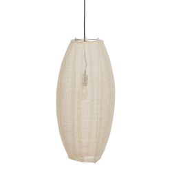 Beige fabric-metal ceiling lamp 30 x 30 x 59.50 cm