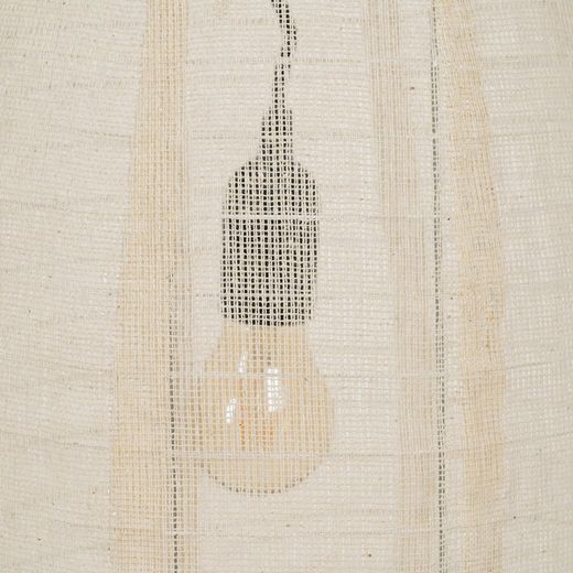 Beige fabric-metal ceiling lamp 30 x 30 x 59.50 cm