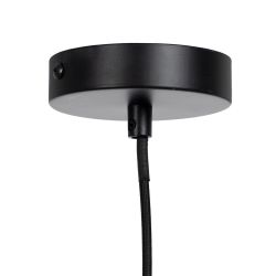 Beige fabric-metal ceiling lamp 30 x 30 x 59.50 cm
