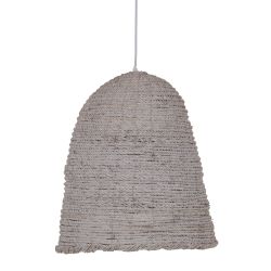 White ceiling lamp, 100% natural fiber, 43 x 43 x 52 cm