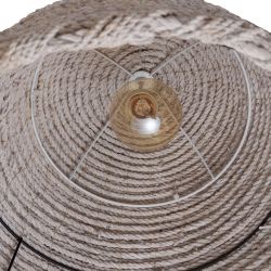 White ceiling lamp, 100% natural fiber, 43 x 43 x 52 cm