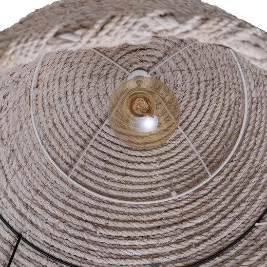 White ceiling lamp, 100% natural fiber, 43 x 43 x 52 cm