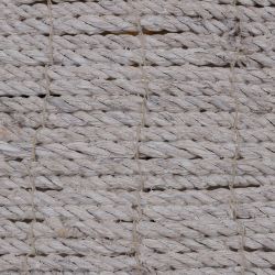 White ceiling lamp, 100% natural fiber, 43 x 43 x 52 cm