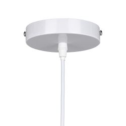White ceiling lamp, 100% natural fiber, 43 x 43 x 52 cm