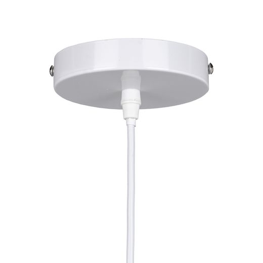 White ceiling lamp, 100% natural fiber, 43 x 43 x 52 cm