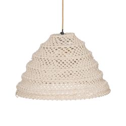White cotton ceiling lamp, 50 x 50 x 30 cm