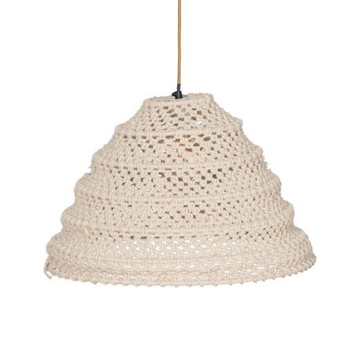 White cotton ceiling lamp, 50 x 50 x 30 cm