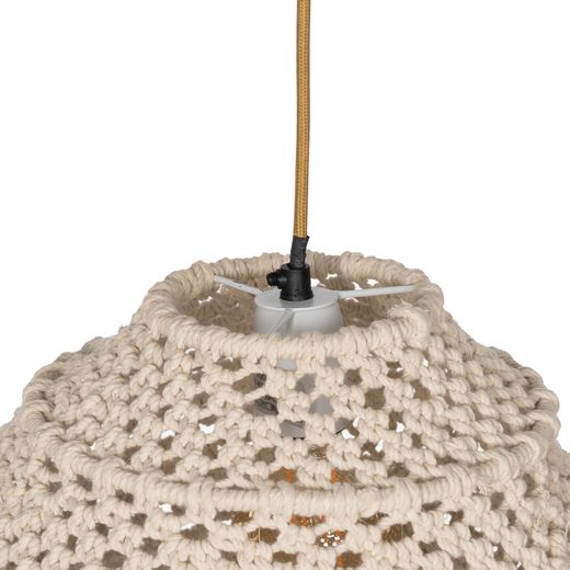 White cotton ceiling lamp, 50 x 50 x 30 cm