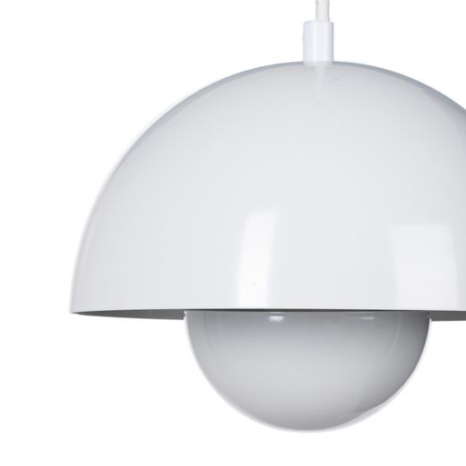 White metal ceiling lamp 20 x 20 x 15 cm