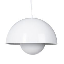 Weiße Metall-Deckenleuchte 30 x 30 x 22 cm