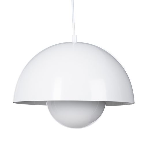 Weiße Metall-Deckenleuchte 30 x 30 x 22 cm