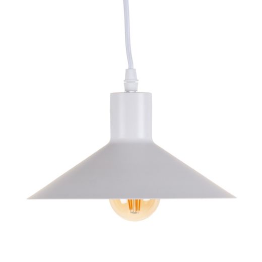 White metal ceiling lamp, 22 x 22 x 15 cm