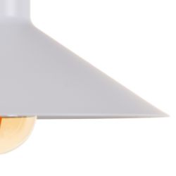 White metal ceiling lamp, 22 x 22 x 15 cm