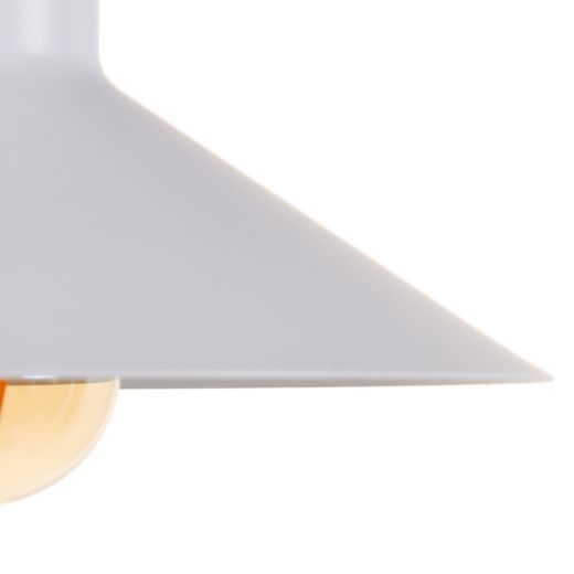White metal ceiling lamp, 22 x 22 x 15 cm