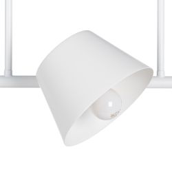 White metal ceiling lamp, lighting, 62.50 x 38 x 27.50 cm