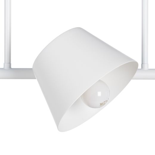 White metal ceiling lamp, lighting, 62.50 x 38 x 27.50 cm