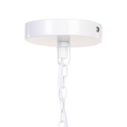 White metal ceiling lamp, 80 x 80 cm