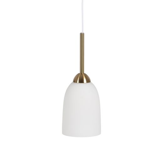 Weiße und goldene Deckenleuchte aus Kristall und Metall, 14 x 14 x 36 cm
