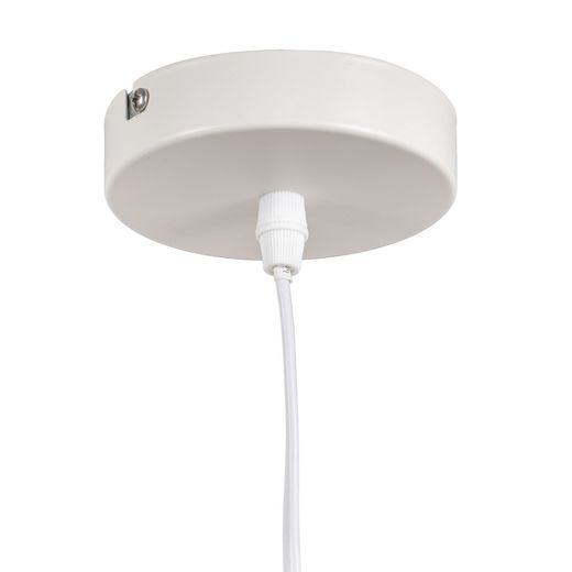 White and gold ceiling lamp with feathers, 40 x 40 x 25 cm