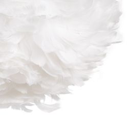 White and gold ceiling lamp with feathers, 40 x 40 x 25 cm