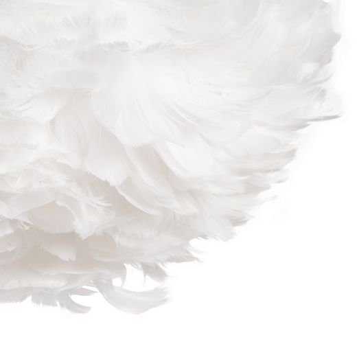 White and gold ceiling lamp with feathers, 40 x 40 x 25 cm