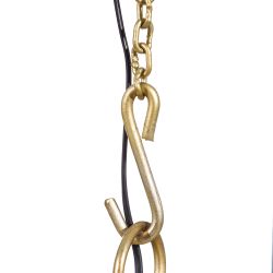 Bronze metal-glass ceiling lamp 67 x 67 x 35 cm
