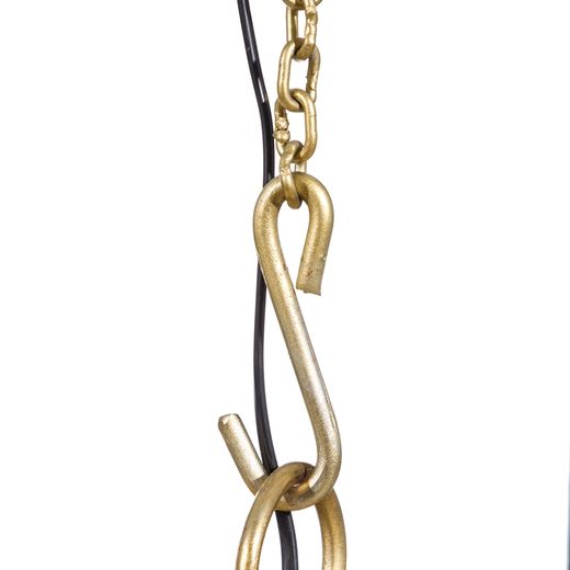 Bronze metal-glass ceiling lamp 67 x 67 x 35 cm