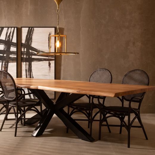Bronze metal-glass ceiling lamp 67 x 67 x 35 cm