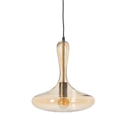 Bonbonfarbene Deckenleuchte aus Metall und Glas, 33 x 33 x 39,50 cm