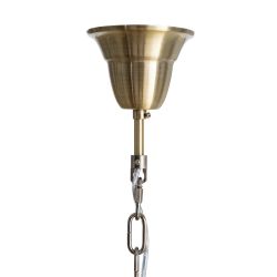 Champagnerfarbene Kristall-Deckenleuchte 75 x 75 x 44 cm