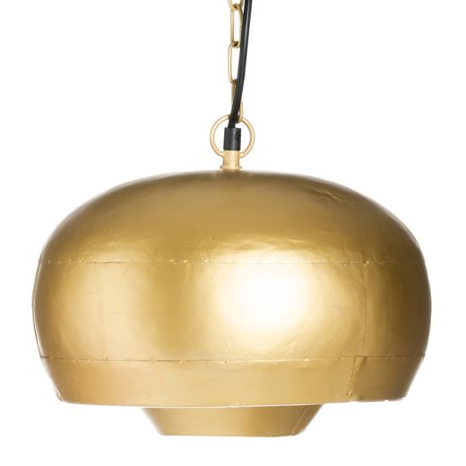 Copper and iron ceiling lamp, 30 x 30 x 20 cm
