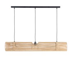 Cream ceiling lamp with paper rope, 100.50 x 13.50 cm