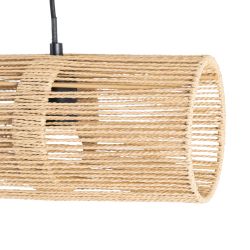 Cream ceiling lamp with paper rope, 100.50 x 13.50 cm