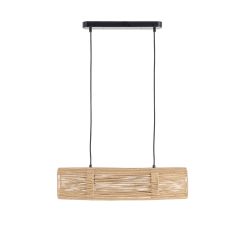 Cream ceiling lamp with paper rope, 60.50 x 13.50 cm