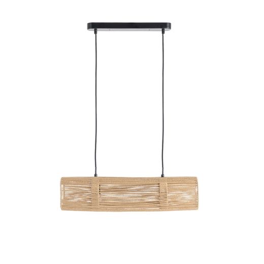 Cream ceiling lamp with paper rope, 60.50 x 13.50 cm