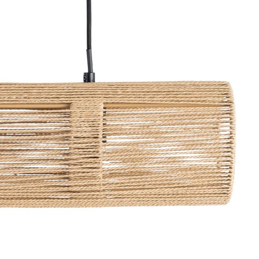 Cream ceiling lamp with paper rope, 60.50 x 13.50 cm
