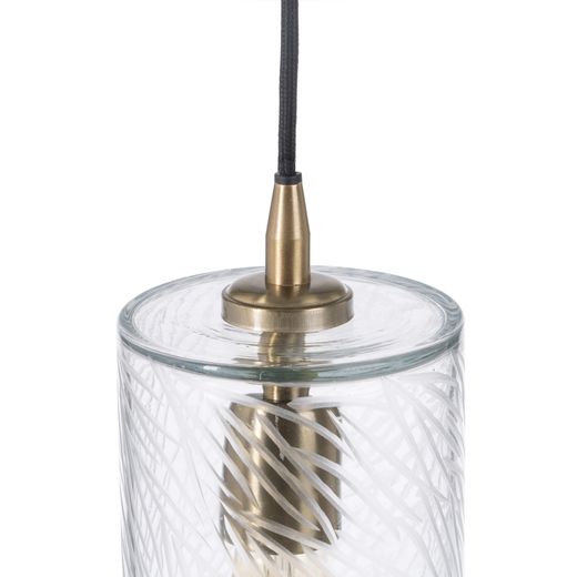 Crystal/metal ceiling lamp, lighting 12 x 12 x 32 cm