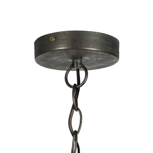 Ceiling lamp with natural beads, 47 x 47 x 52 cm