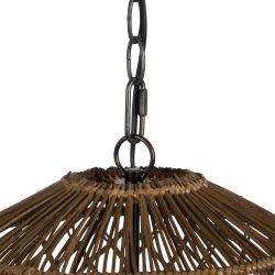 Ceiling lamp with natural beads, 47 x 47 x 52 cm