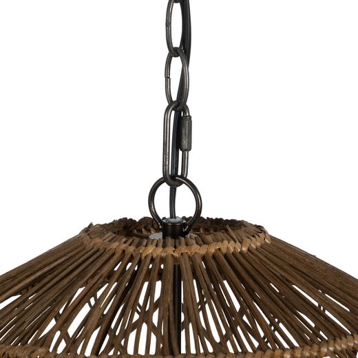 Ceiling lamp with natural beads, 47 x 47 x 52 cm
