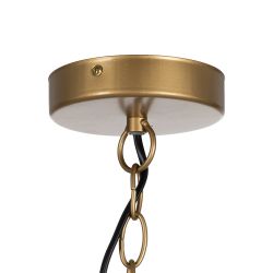 Ceiling lamp with natural beads, 47 x 47 x 88 cm