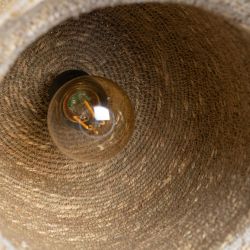 Natural fiber ceiling lamp, 20 x 20 x 24 cm