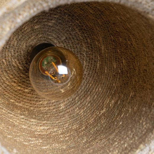Natural fiber ceiling lamp, 20 x 20 x 24 cm