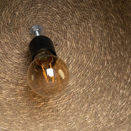 Natural fiber ceiling lamp, lighting 30 x 30 x 35 cm