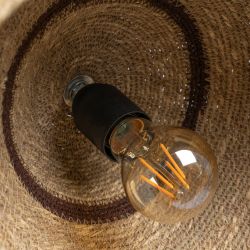 Natural fiber ceiling lamp, lighting 32 x 32 x 18 cm