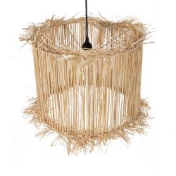 Natural fiber ceiling lamp, lighting 40 x 40 x 32 cm