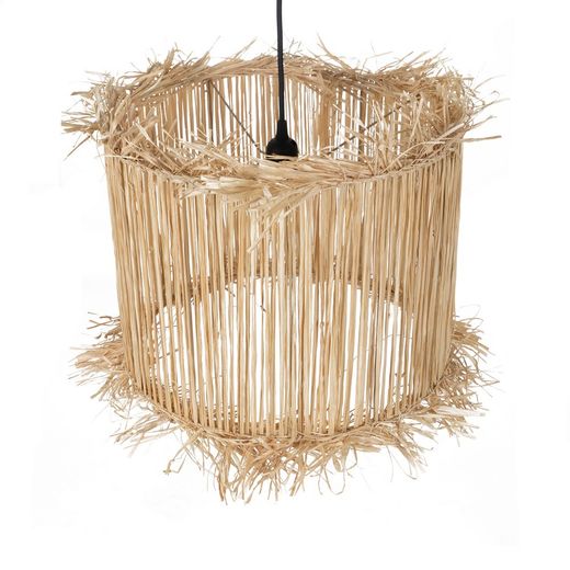 Natural fiber ceiling lamp, lighting 40 x 40 x 32 cm